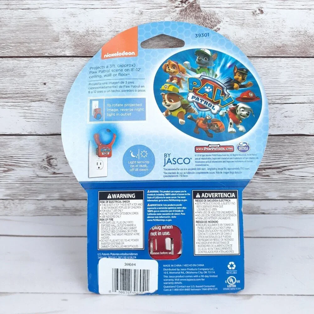 Projectables Night Light Nickelodeon Paw Patrol Plug In